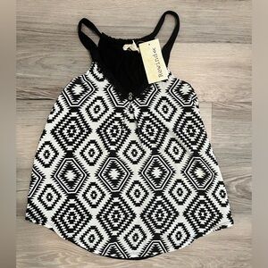 NWT Black & White Rewind Tank Top for Women in Size XS